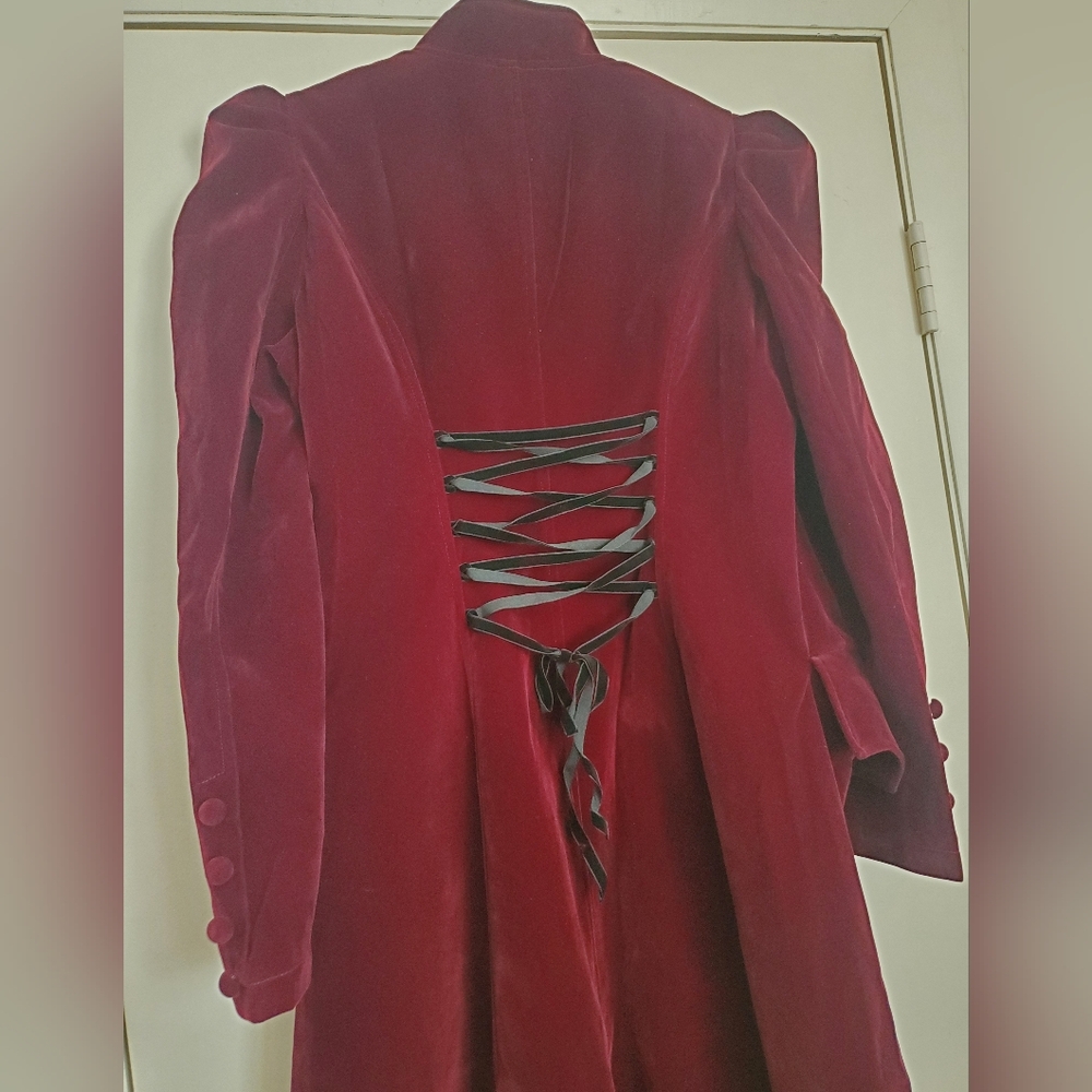 *NWT* PunkRave Elegant Burgundy Velvet Victorian Coat - Picture 13 of 16